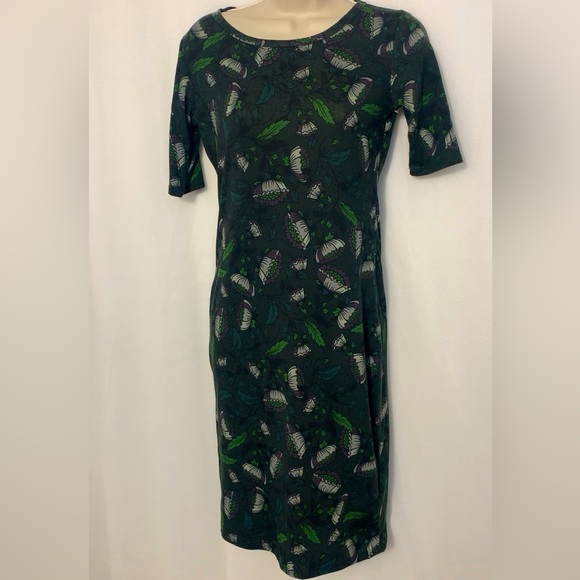 LuLaRoe Dresses & Skirts - Brand New LulaRoe Green and Purple floral dress